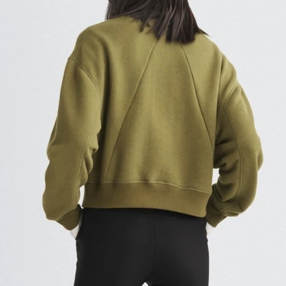 rag & bone Vintage Terry Sweatshirt Crew Neck Cropped Relaxed Fit Blue L NWT - Picture 7 of 14